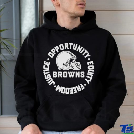 Official Cleveland Browns Opportunity Equality Freedom Justice Shirt