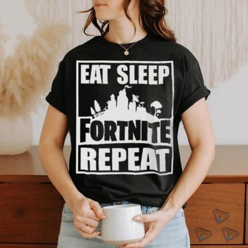 Official Eat Sleep Fortnite Repeat T Shirt