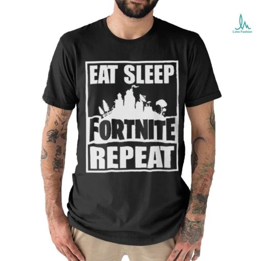 Official Eat Sleep Fortnite Repeat T Shirt