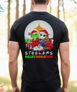 Official Grinch And Jack Skellington Pittsburgh Steelers Hallothankmas Shirt