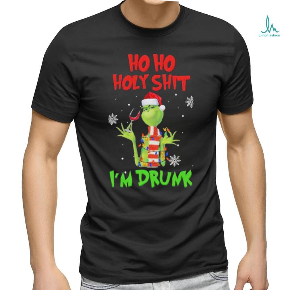 Official Grinch Christmas Ho Ho Holy Shit I’m Drunk Shirt Official Grinch Christmas Ho Ho Holy Shit I’m Drunk Shirt