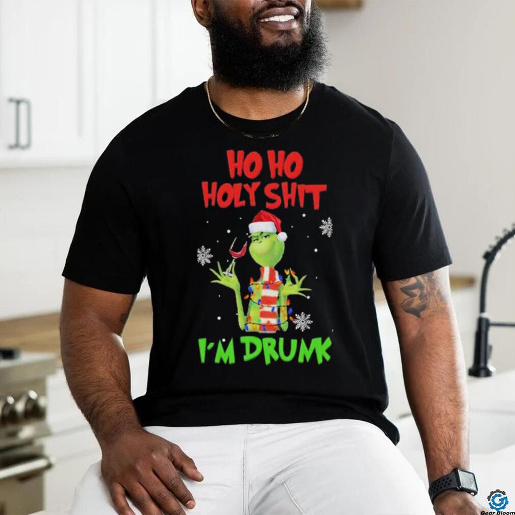 Official Grinch Christmas Ho Ho Holy Shit I’m Drunk Shirt Official Grinch Christmas Ho Ho Holy Shit I’m Drunk Shirt