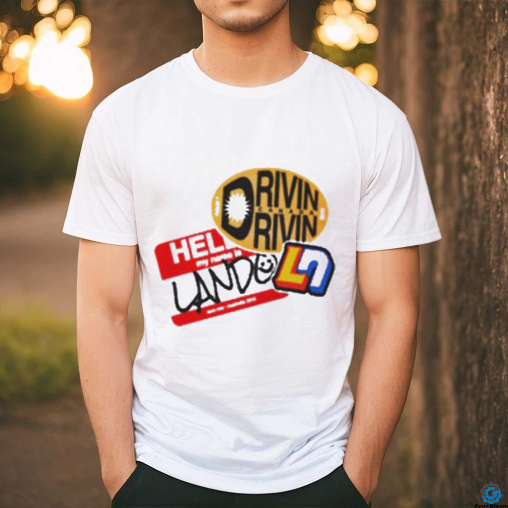 Official Hello My Name Is Lando Driven Race 100 Shirt Official Hello My Name Is Lando Driven Race 100 Shirt
