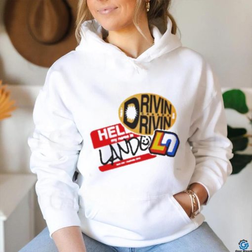 Official Hello My Name Is Lando Driven Race 100 Shirt