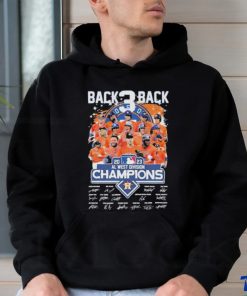 Official Houston Astros Back 3 Back 2023 Al West Division Champions Signatures Shirt