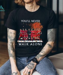 Official Liverpool Team Football You’ll Never Walk Alone Signatures Shirt, hoodie, sweater, long sleeve and tank top Official Liverpool Team Football You’ll Never Walk Alone Signatures Shirt