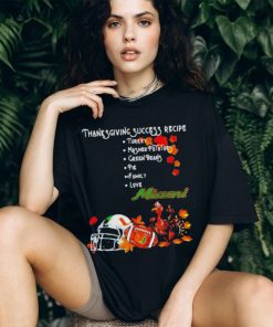 Official Miami Hurricanes Thanksgiving Success Recipe T Shirt