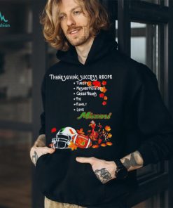 Official Miami Hurricanes Thanksgiving Success Recipe T Shirt