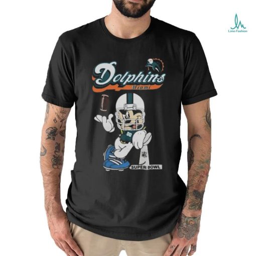 Official Mickey Mouse x Miami Dolphins Disney Inspired Super Bowl Football t shirt