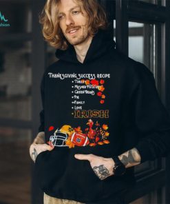 Official Notre Dame Fighting Irish Thanksgiving Success Recipe T Shirt