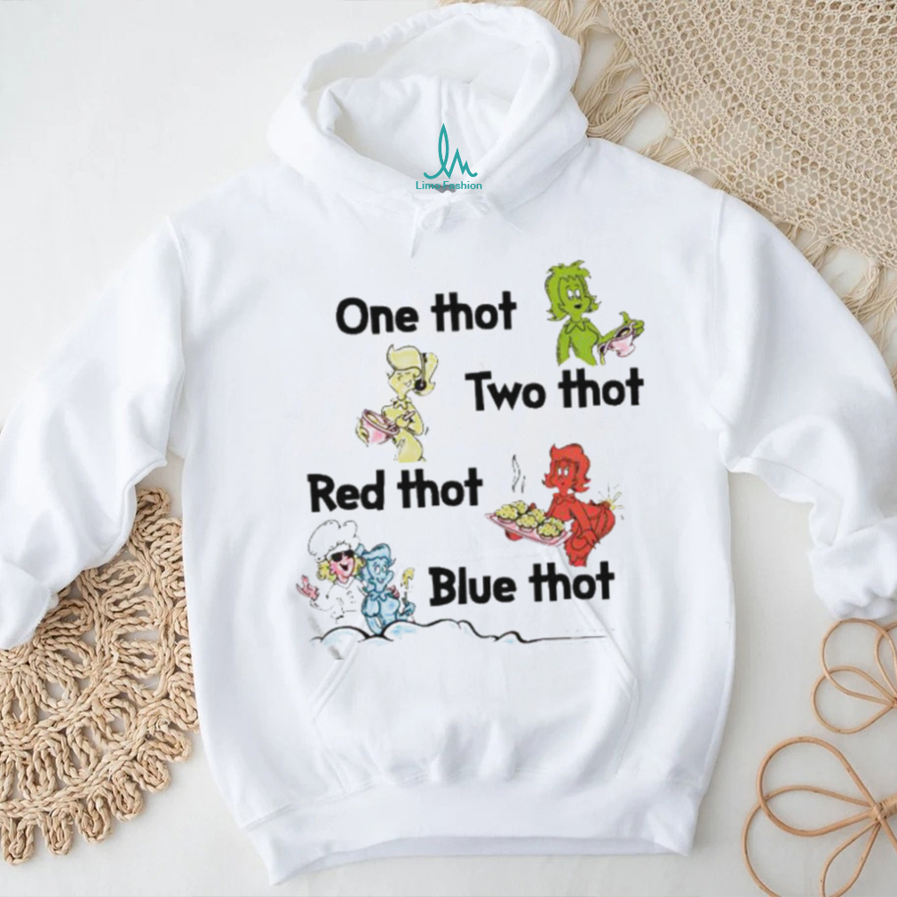 Official One Thot Two Thot Red Thot Blue Thot Shirt - Limotees