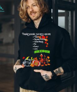 Official Oregon Ducks Thanksgiving Success Recipe T Shirt