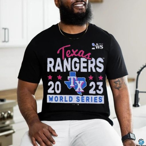 Official Original Texas Rangers Majestic Threads 2023 World Series T Shirt
