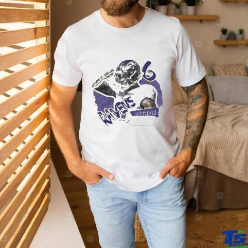 Official Patrick Queen Football Paper Baltimore Ravens Shirt