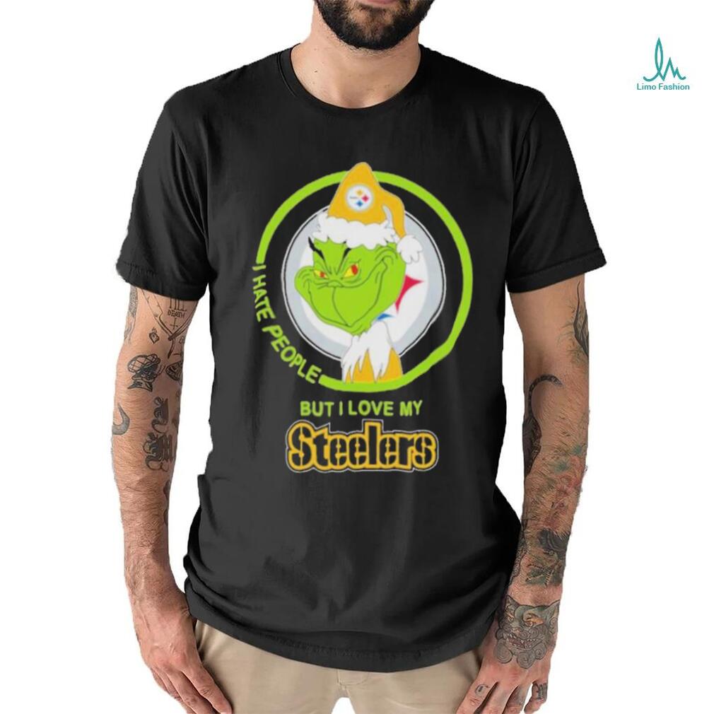NFL Pittsburgh Steelers Makes Me Happy You Not So Much Grinch Football Sports  Women's V-Neck T-Shirt