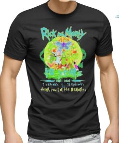 Official Rick And Morty 10 Years 2013 2023 7 Seasons 71 Episode Thank You For The Memories Shirt