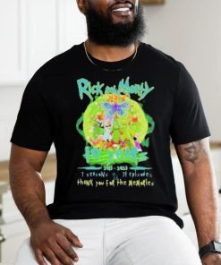 Official Rick And Morty 10 Years 2013 2023 7 Seasons 71 Episode Thank You For The Memories Shirt