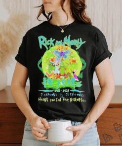 Official Rick And Morty 10 Years 2013 2023 7 Seasons 71 Episode Thank You For The Memories Shirt