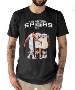 Official San Antonio Spurs Duncan And Wembanyama And Robinson Signature T Shirt