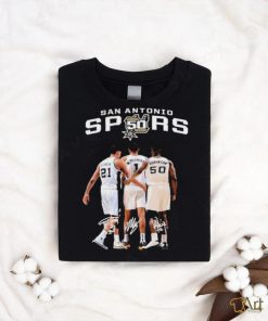 Official San Antonio Spurs Duncan And Wembanyama And Robinson Signature T Shirt