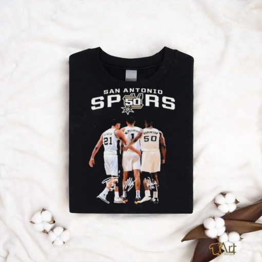 Official San Antonio Spurs Duncan And Wembanyama And Robinson Signature T Shirt