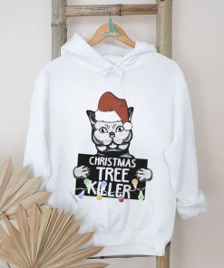 Official Santa Black Cat Christmas Tree Killer Mugshot Shirt