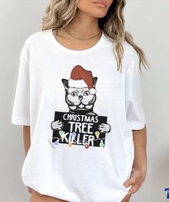 Official Santa Black Cat Christmas Tree Killer Mugshot Shirt