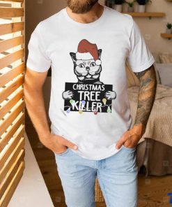 Official Santa Black Cat Christmas Tree Killer Mugshot Shirt