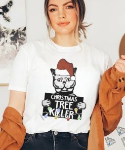 Official Santa Black Cat Christmas Tree Killer Mugshot Shirt