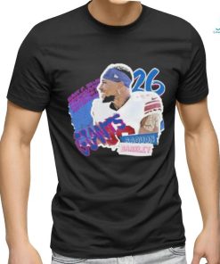 Official Saquon Barkley Football Paper New York Giants T shirt