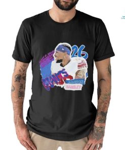 Official Saquon Barkley Football Paper New York Giants T shirt