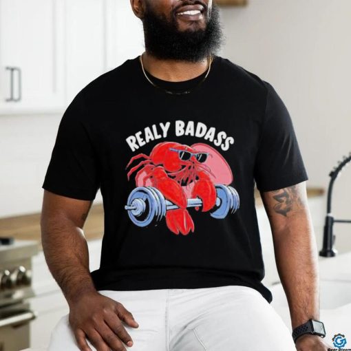 Official Shrimp realy badass gym T shirt