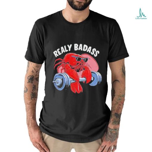 Official Shrimp realy badass gym T shirt