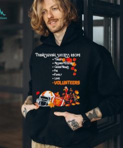 Official Tennessee Volunteers Thanksgiving Success Recipe T Shirt