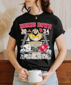Official Texas 30 Oklahoma 34 Cotton Bowl Stadium Shirt