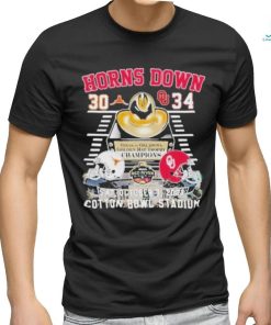 Official Texas 30 Oklahoma 34 Cotton Bowl Stadium Shirt