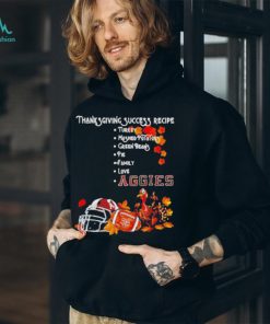 Official Texas Am Aggies Thanksgiving Success Recipe T Shirt