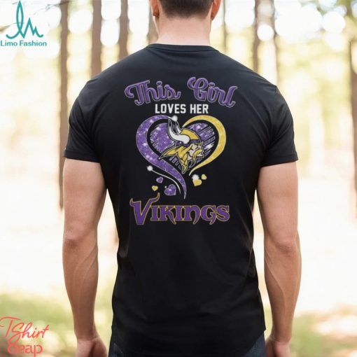Official This Girl Loves Her Minnesota Vikings Hearts 2023 T shirt