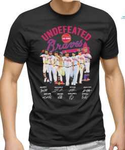 Official Undefeated Atlanta Braves 100 Wins Signatures 2023 Shirt