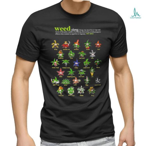 Official Weed Slang Definition Various Species T Shirt