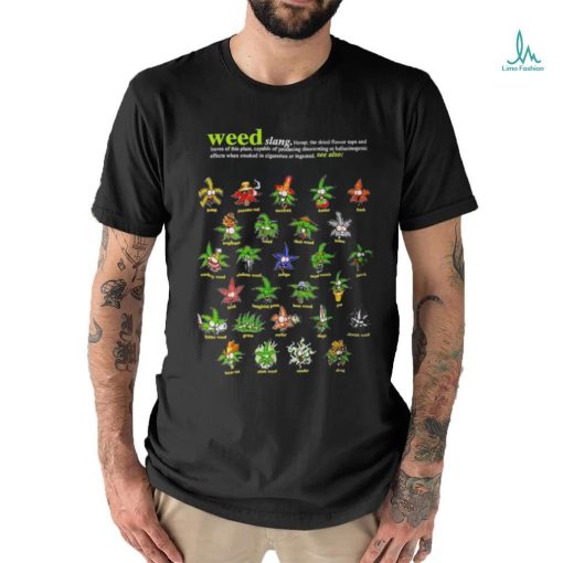 Official Weed Slang Definition Various Species T Shirt