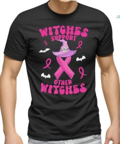 Official Witches Support Other Witches Halloween Witch Breast Cancer Shirt