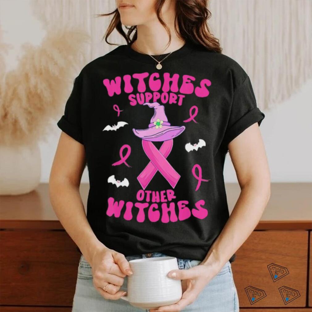 Official Witches Support Other Witches Halloween Witch Breast Cancer Shirt Official Witches Support Other Witches Halloween Witch Breast Cancer Shirt
