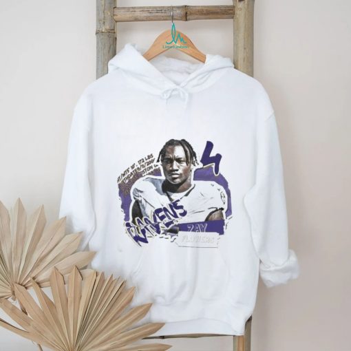 Official Zay Flowers Football Paper Baltimore Ravens Shirt