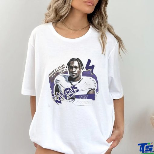 Official Zay Flowers Football Paper Baltimore Ravens Shirt