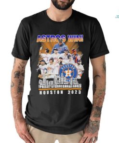 Official astros win Houston Atrics 2023 city team player signatures shirt