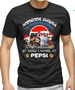 Official baby horror santa someone swiped my reindeer sleigh so now I work at pepsi christmas shirt
