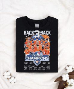 Official back 3 Back 2023 Al west division champions Houston Astros team player signatures shirt