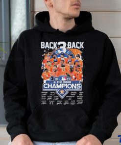 Official back 3 Back 2023 Al west division champions Houston Astros team player signatures shirt