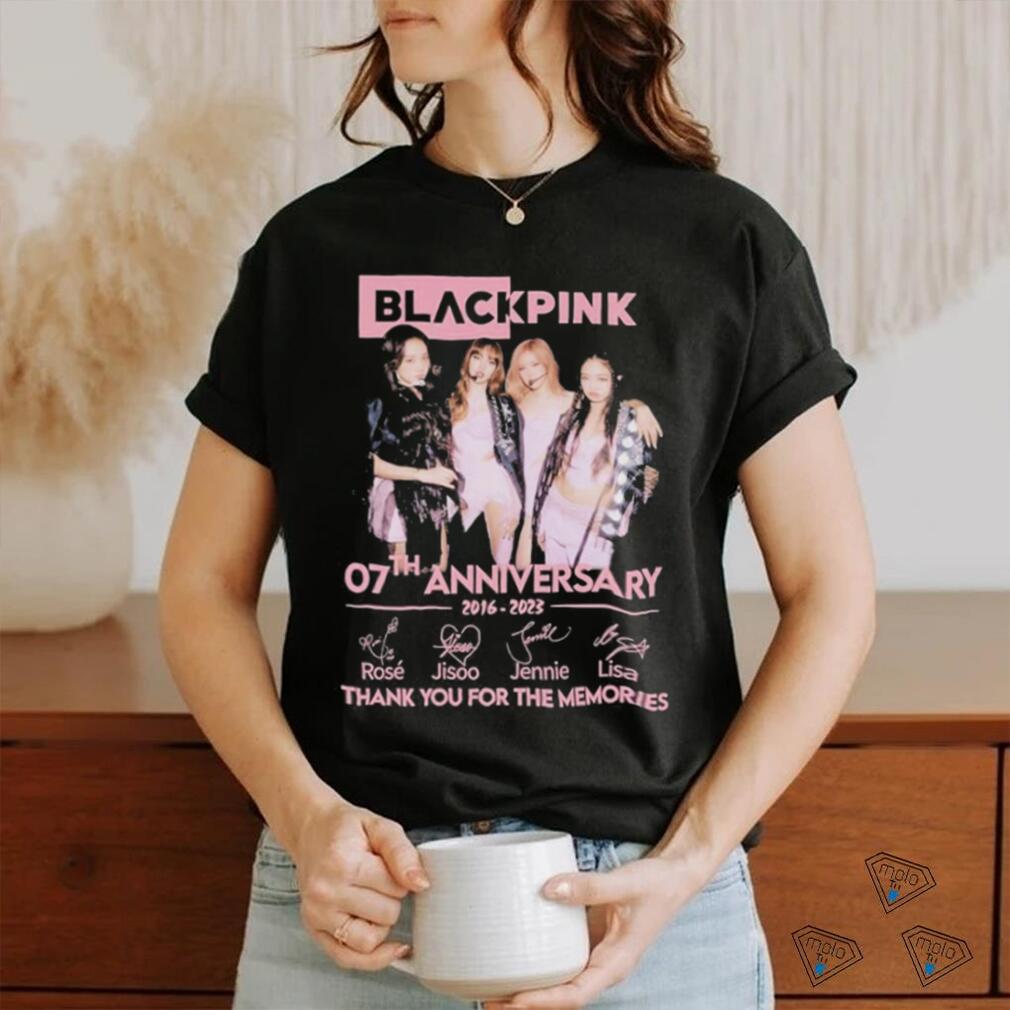 Official blackpink 07th anniversary 2016 2023 thank you for the memories shirt Official blackpink 07th anniversary 2016 2023 thank you for the memories shirt